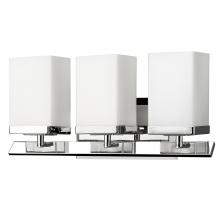 Acclaim Lighting IN41326PN - Burgundy Indoor 3-Light Bath W/Glass Shades In Polished Nickel