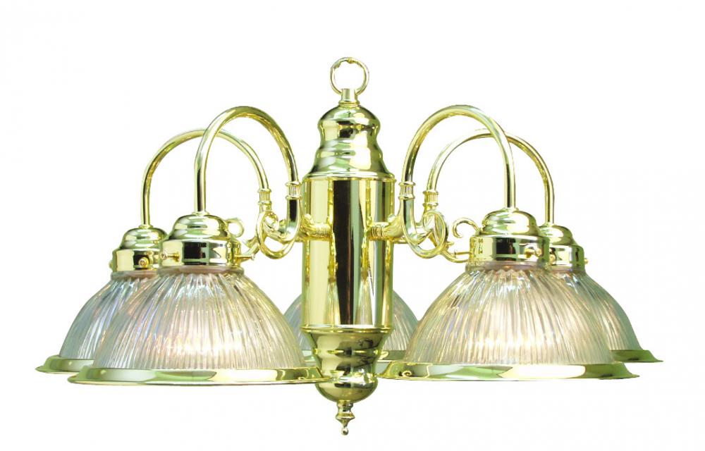 Brass Down Chandelier