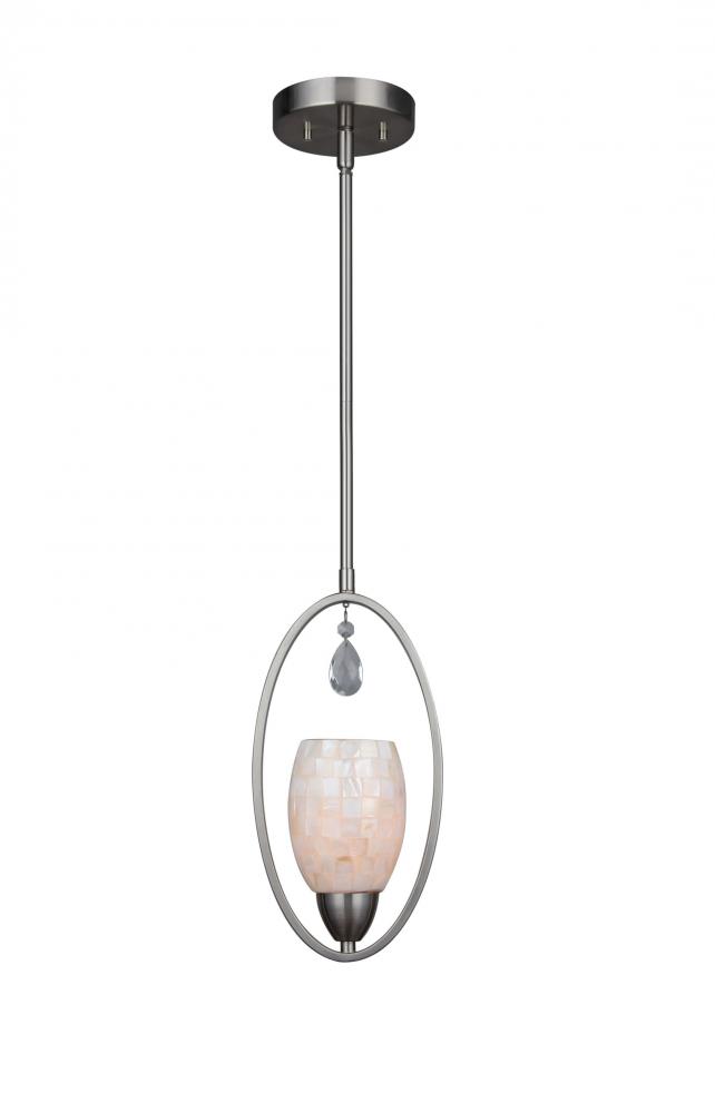 Woodbridge Lighting 15720MEB-C20401 Olivia Pearl Mini-pendant