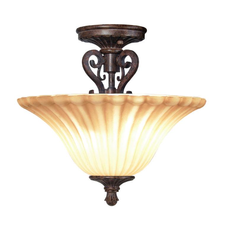 Bronze Bowl Semi-Flush Mount