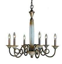 Woodbridge 12171-CBR - Brass Up Chandelier