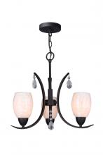 Woodbridge 15713MEB-C20407 - Woodbridge Lighting 15713MEB-C20407 Olivia Pearl 3-light Chandelier