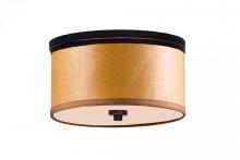 Woodbridge 15830MEB-SV1150B - Woodbridge Lighting 15830MEB-SV1150B Hudson Veneer Shade Flush Mount