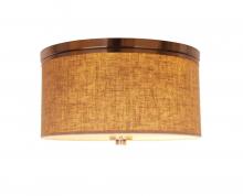 Woodbridge 15830STN-S11501 - Woodbridge Lighting 15830STN-S11501 Hudson Fabric Shade Flush Mount