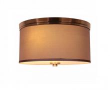 Woodbridge 15830STN-S11502 - Woodbridge Lighting 15830STN-S11502 Hudson Fabric Shade Flush Mount