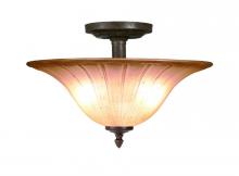 Woodbridge 38003-BOR - Bronze Bowl Semi-Flush Mount