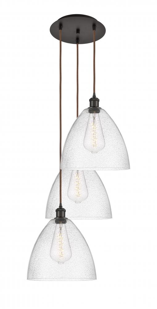 Bristol - 3 Light - 19 inch - Oil Rubbed Bronze - Cord Hung - Multi Pendant