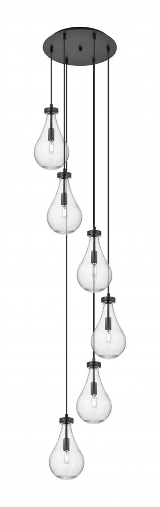 Owego - 6 Light - 16 inch - Matte Black - Multi Pendant