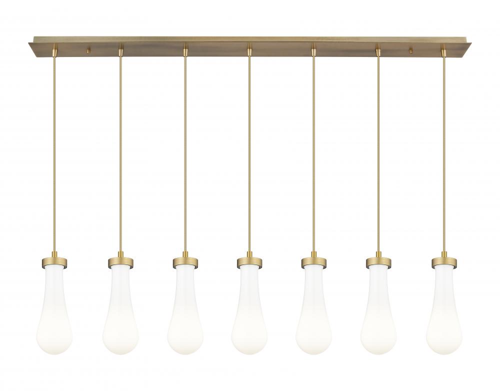 Owego - 7 Light - 49 inch - Brushed Brushed Brass - Linear Pendant