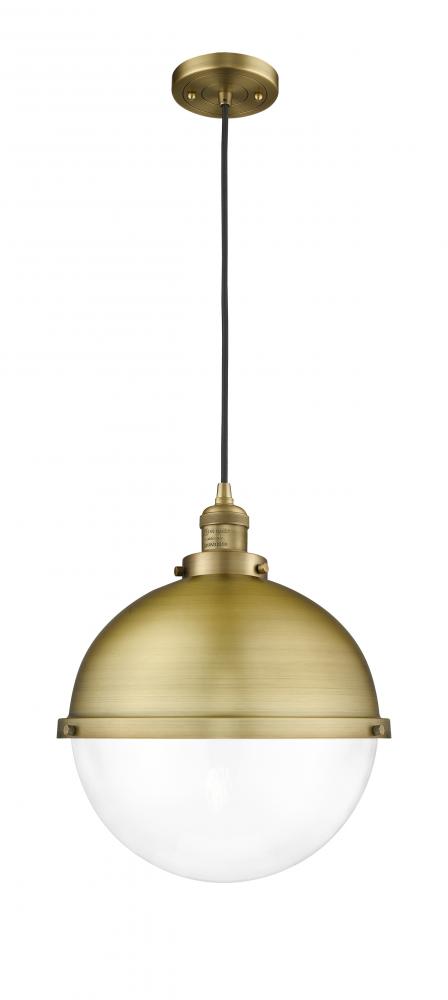 Hampden - 1 Light - 13 inch - Brushed Brass - Cord hung - Pendant