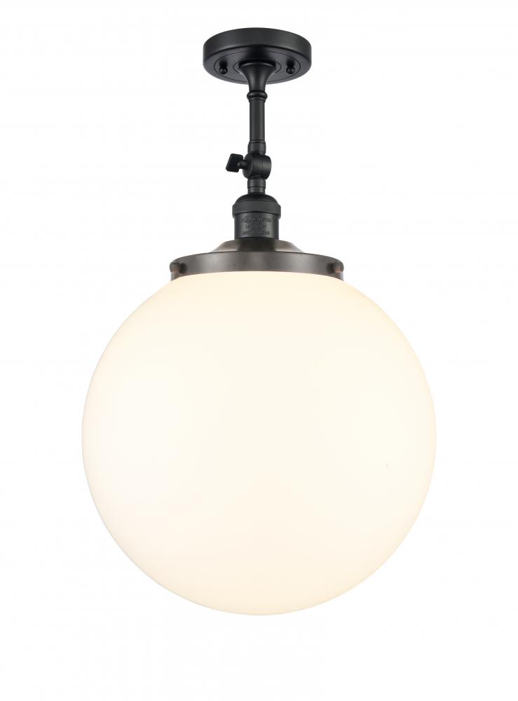 Beacon - 1 Light - 14 inch - Matte Black - Semi-Flush Mount