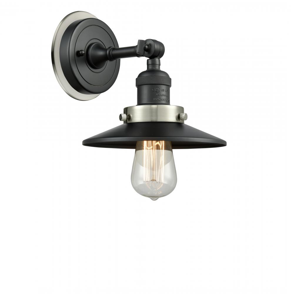 Railroad - 1 Light - 8 inch - Matte Black - Sconce