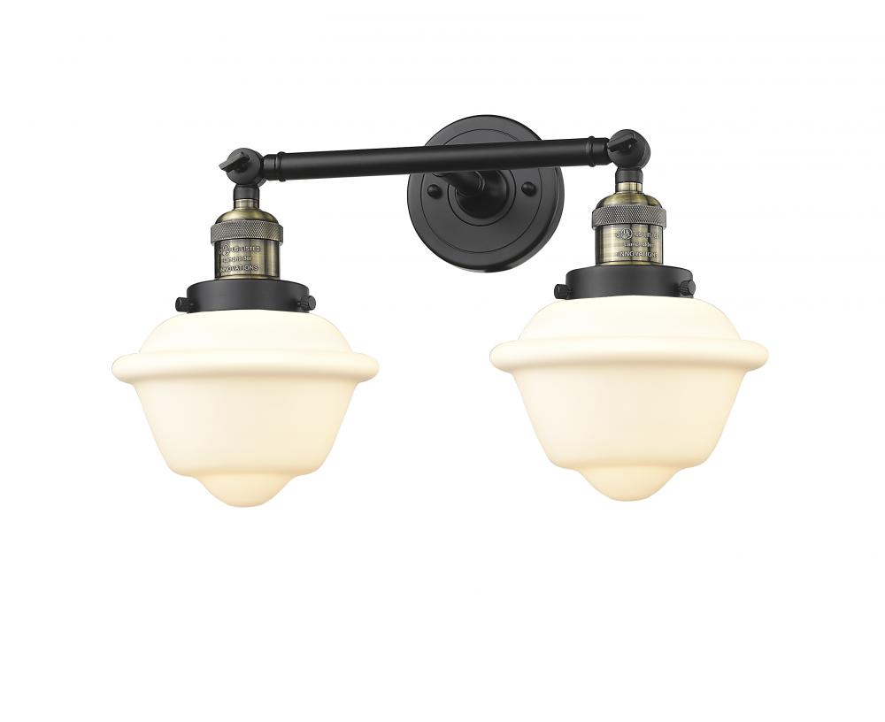 Oxford - 2 Light - 17 inch - Black Antique Brass - Bath Vanity Light