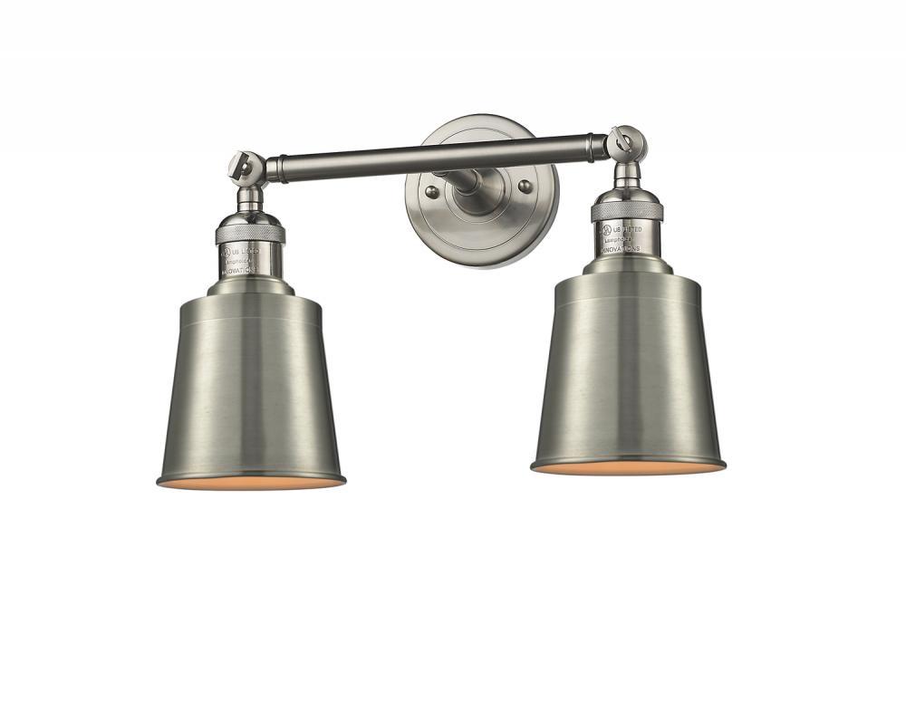 Addison - 2 Light - 16 inch - Brushed Satin Nickel - Bath Vanity Light