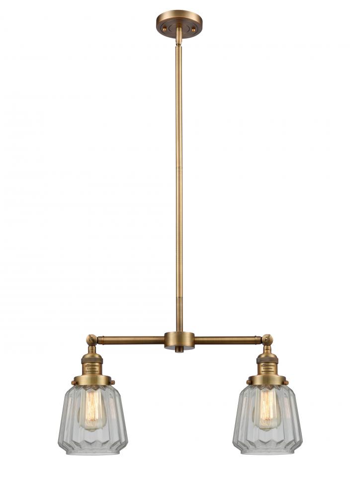 Chatham - 2 Light - 21 inch - Brushed Brass - Stem Hung - Island Light