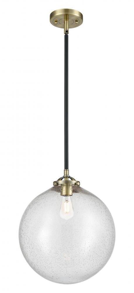 Beacon - 1 Light - 12 inch - Black Antique Brass - Cord hung - Mini Pendant