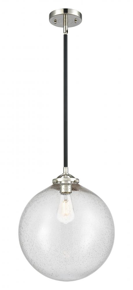 Beacon - 1 Light - 12 inch - Black Polished Nickel - Cord hung - Mini Pendant