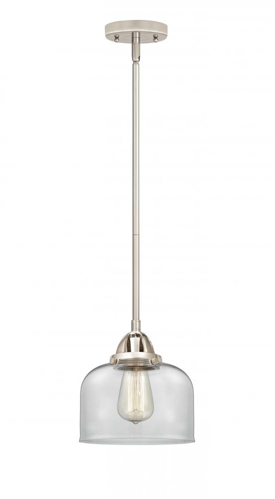 Bell - 1 Light - 8 inch - Polished Nickel - Cord hung - Mini Pendant