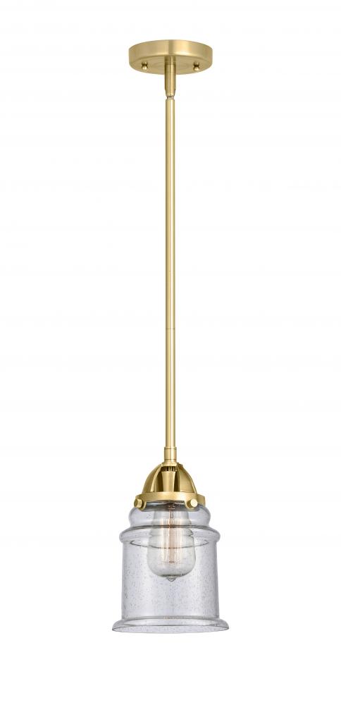 Canton - 1 Light - 6 inch - Satin Gold - Cord hung - Mini Pendant