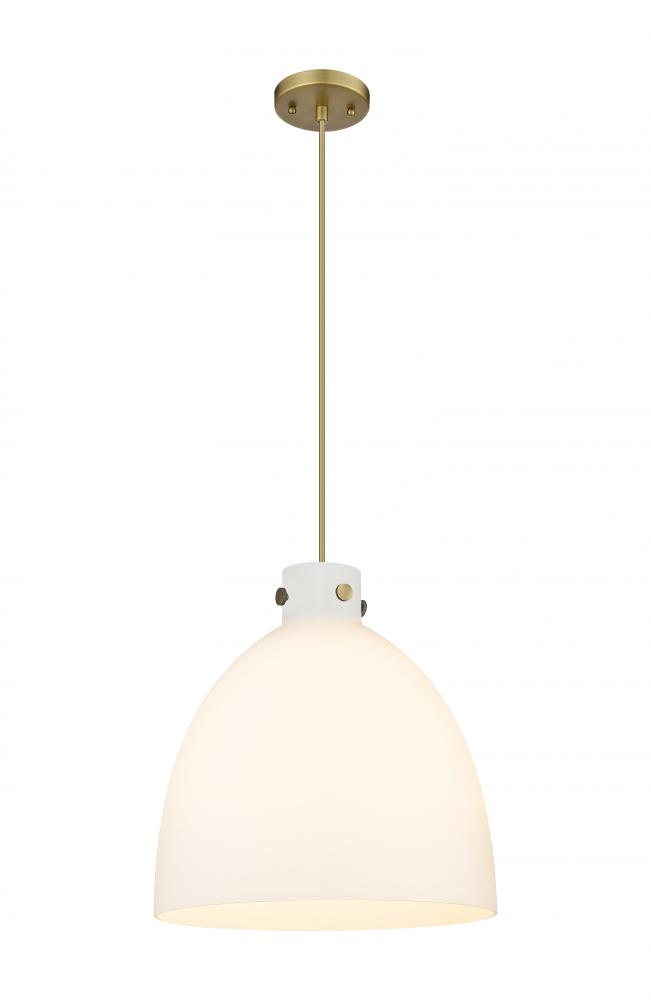 Newton Bell - 1 Light - 16 inch - Brushed Brass - Cord hung - Pendant