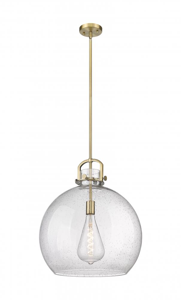 Newton Sphere - 1 Light - 18 inch - Brushed Brass - Pendant