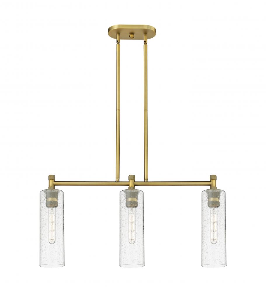 Crown Point - 3 Light - 31 inch - Brushed Brass - Island Light