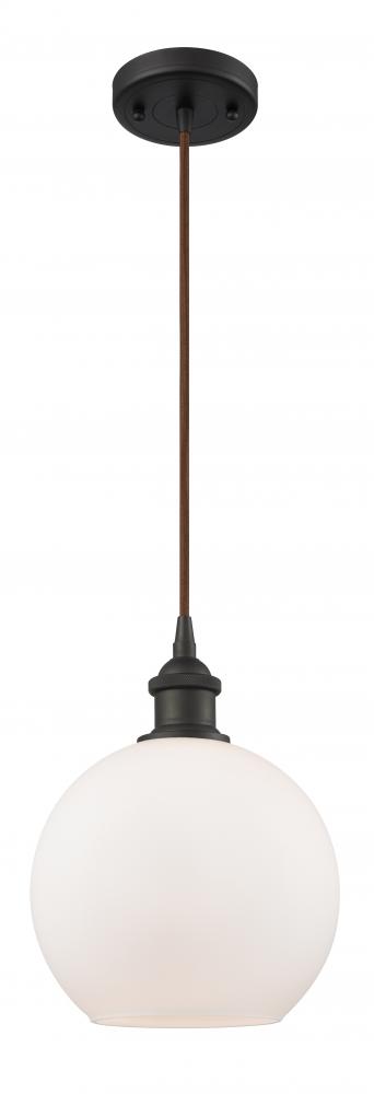 Athens - 1 Light - 8 inch - Oil Rubbed Bronze - Cord hung - Mini Pendant