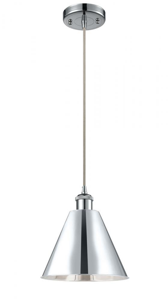 Berkshire - 1 Light - 12 inch - Polished Chrome - Cord hung - Mini Pendant