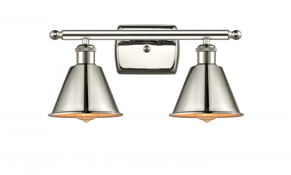 Smithfield - 2 Light - 17 inch - Polished Nickel - Bath Vanity Light