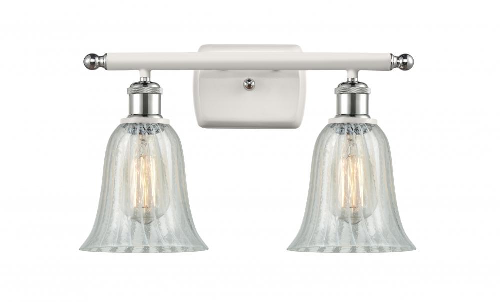 Hanover - 2 Light - 16 inch - White Polished Chrome - Bath Vanity Light