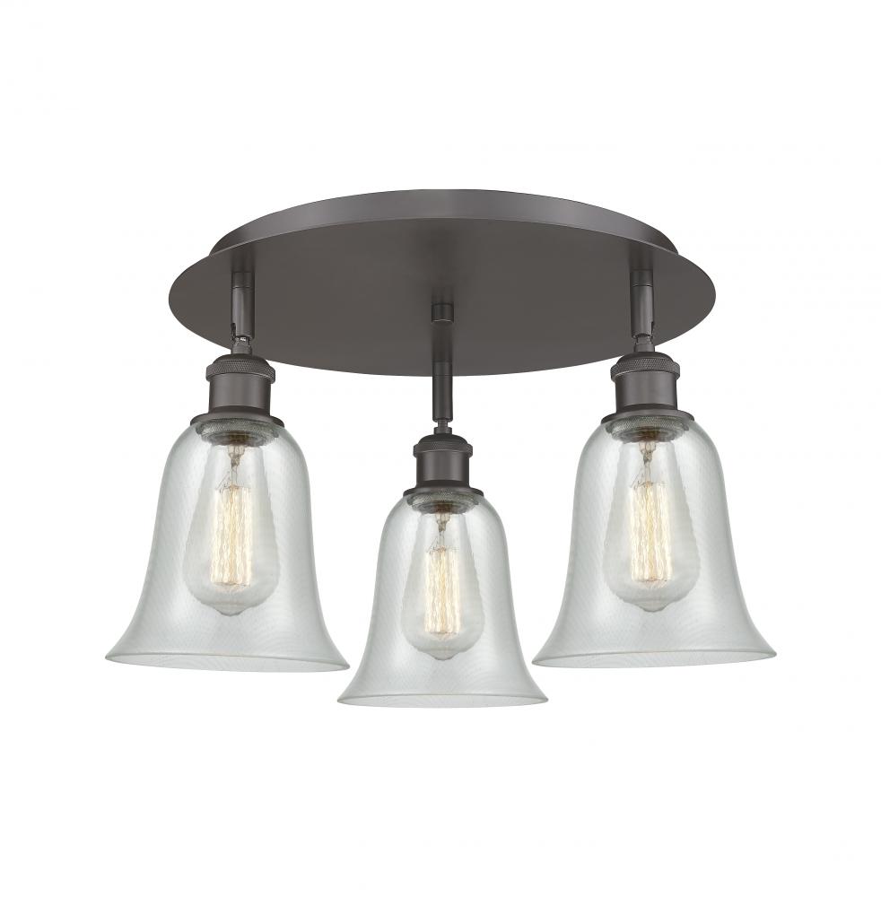 Hanover - 3 Light - 18 inch - Oil Rubbed Bronze - Flush Mount