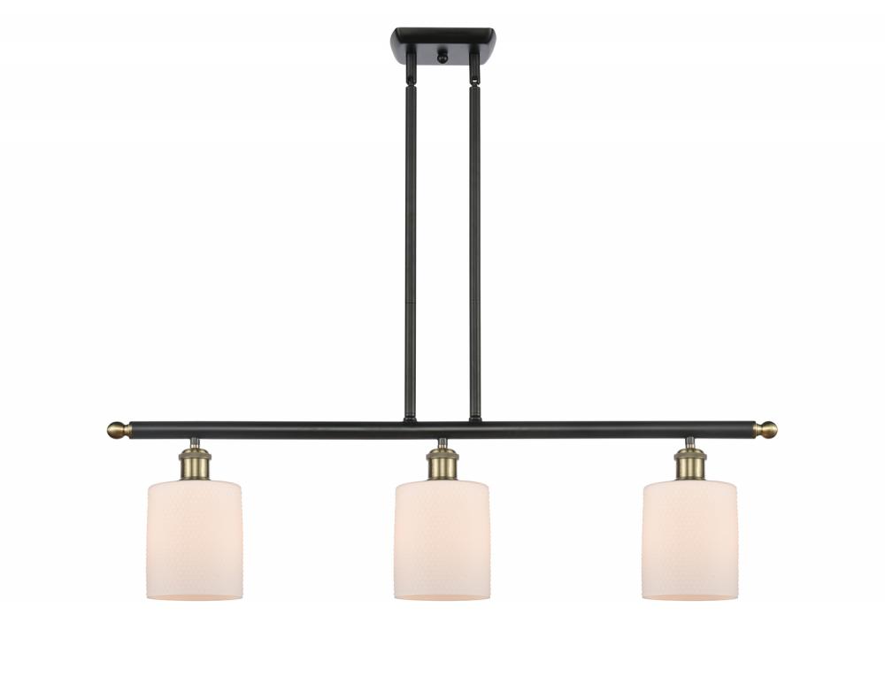 Cobbleskill - 3 Light - 36 inch - Black Antique Brass - Cord hung - Island Light