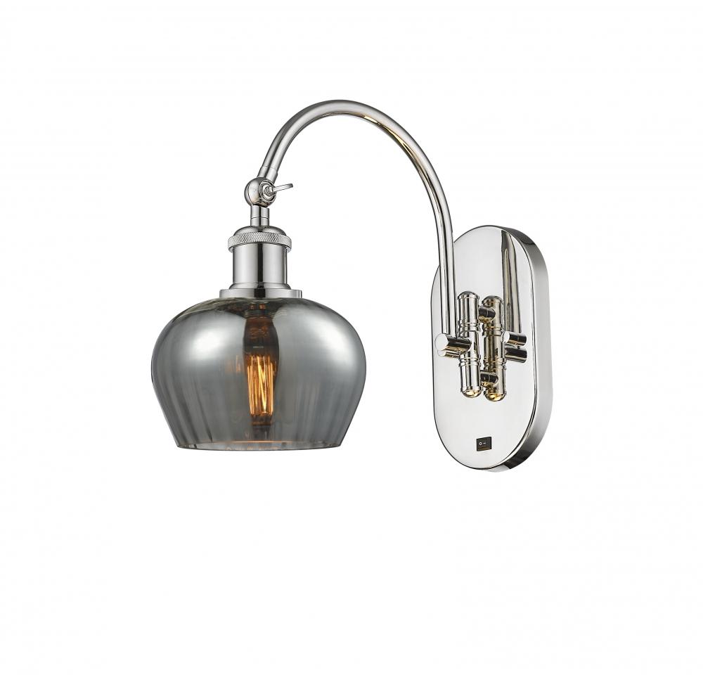 Fenton - 1 Light - 7 inch - Polished Nickel - Sconce