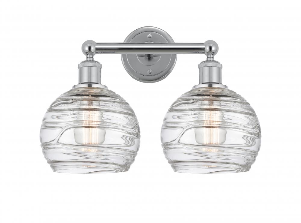 Athens Deco Swirl - 2 Light - 17 inch - Polished Chrome - Bath Vanity Light