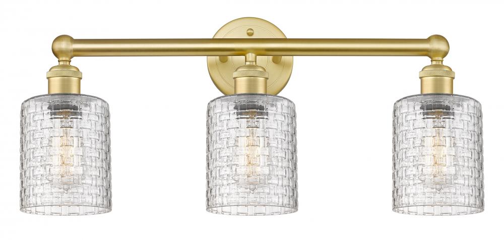 Cobbleskill - 3 Light - 23 inch - Satin Gold - Bath Vanity Light