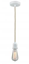 Innovations Lighting 100W-10RE-0W - Whitney - 1 Light - 2 inch - White - Cord hung - Mini Pendant