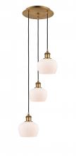 Innovations Lighting 113B-3P-BB-G91 - Fenton - 3 Light - 13 inch - Brushed Brass - Cord Hung - Multi Pendant