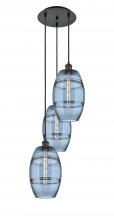 Innovations Lighting 113B-3P-BK-G557-8BL - Vaz - 3 Light - 15 inch - Matte Black - Cord hung - Multi Pendant