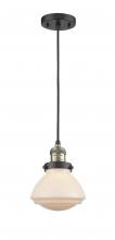 Innovations Lighting 201C-BAB-G321 - Olean - 1 Light - 7 inch - Black Antique Brass - Cord hung - Mini Pendant