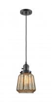 Innovations Lighting 201CSW-OB-G146 - Chatham - 1 Light - 7 inch - Oil Rubbed Bronze - Cord hung - Mini Pendant