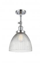 Innovations Lighting 201F-PC-G222 - Seneca Falls - 1 Light - 10 inch - Polished Chrome - Semi-Flush Mount