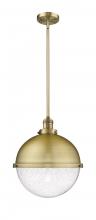 Innovations Lighting 201S-BB-HFS-124-BB - Hampden - 1 Light - 13 inch - Brushed Brass - Stem Hung - Pendant