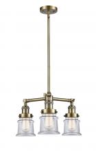 Innovations Lighting 207-AB-G182S-LED - Canton - 3 Light - 18 inch - Antique Brass - Stem Hung - Chandelier