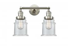 Innovations Lighting 208-SN-G182 - Canton - 2 Light - 17 inch - Brushed Satin Nickel - Bath Vanity Light