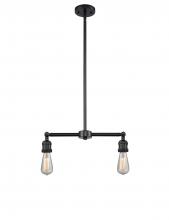 Innovations Lighting 209-BK - Bare Bulb - 2 Light - 20 inch - Matte Black - Stem Hung - Island Light