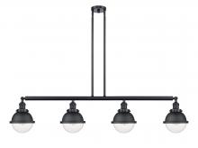 Innovations Lighting 214-BK-HFS-62-BK - Hampden - 4 Light - 52 inch - Matte Black - Stem Hung - Island Light