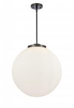 Innovations Lighting 221-3S-BK-G201-18 - Beacon - 3 Light - 18 inch - Matte Black - Cord hung - Pendant