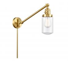 Innovations Lighting 237-SG-G312 - Dover - 1 Light - 5 inch - Satin Gold - Swing Arm