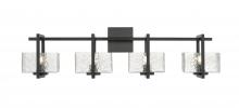 Innovations Lighting 312-4W-BK-CL - Striate - 4 Light - 33 inch - Black - Bath Vanity Light