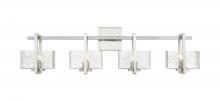 Innovations Lighting 312-4W-SN-CL - Striate - 4 Light - 33 inch - Satin Nickel - Bath Vanity Light